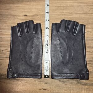 Genuine Leather Fingerless Gloves